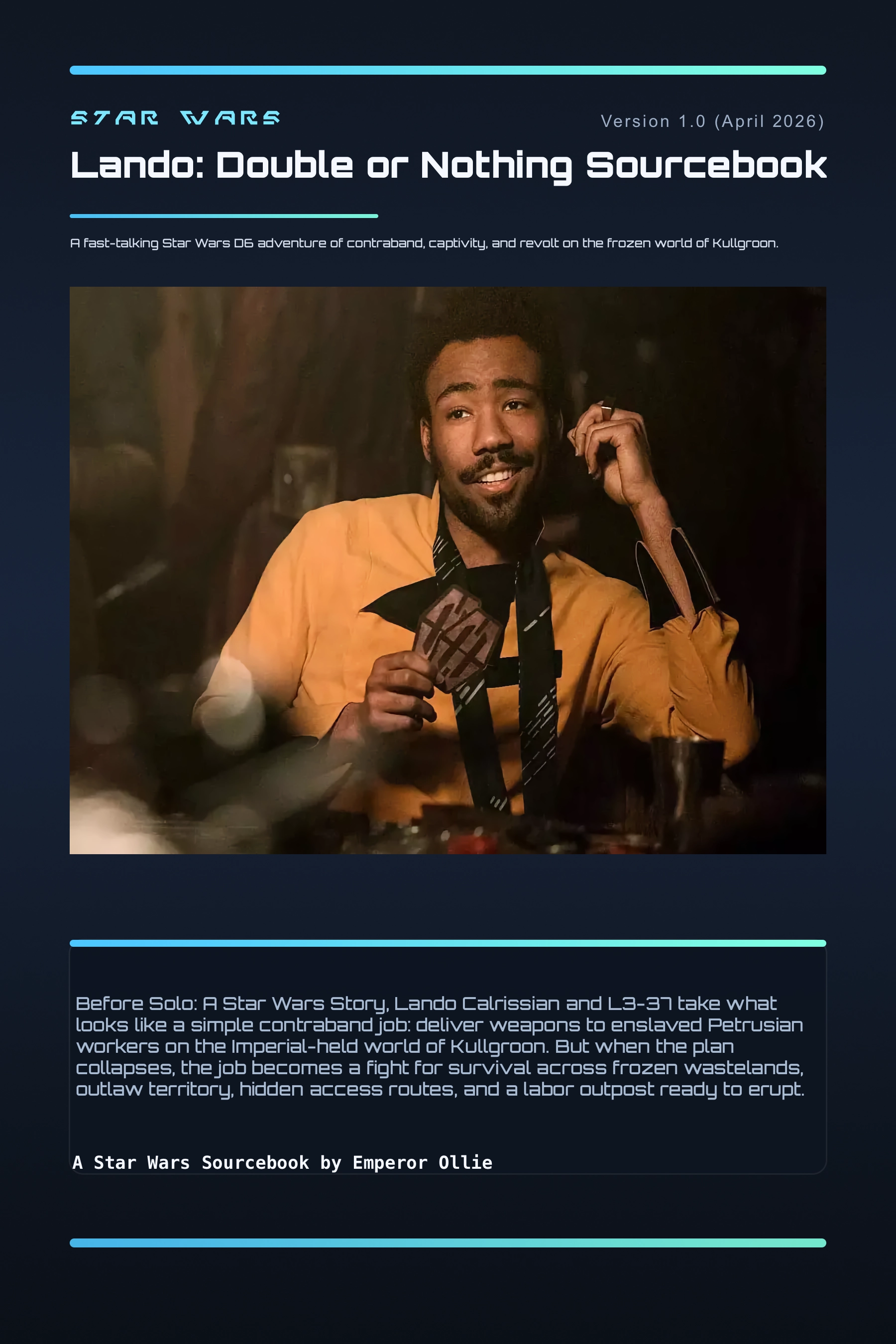 Lando: Double or Nothing A Star Wars D6 Sourcebook